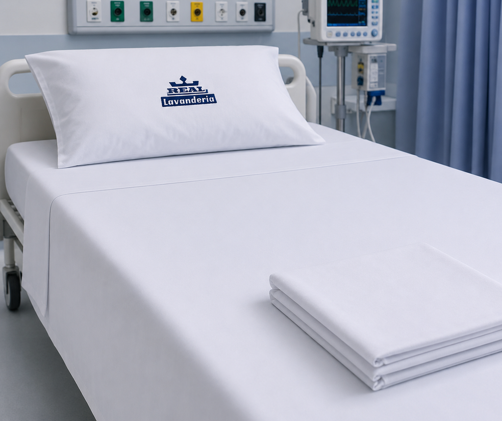 KIT LENÇOL + FRONHA HOSPITALAR REAL LAVANDERIA – PERCAL 180 FIOS - Imagem 5