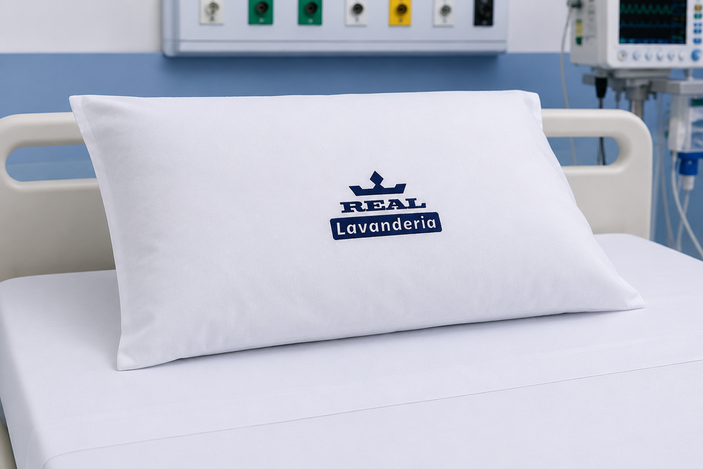 KIT LENÇOL + FRONHA HOSPITALAR REAL LAVANDERIA – PERCAL 180 FIOS - Imagem 3