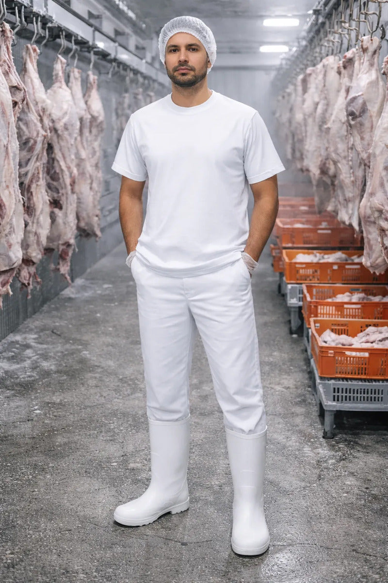 Kit 2 Uniformes Brancos Profissionais Frigorífico Padaria - Imagem 2